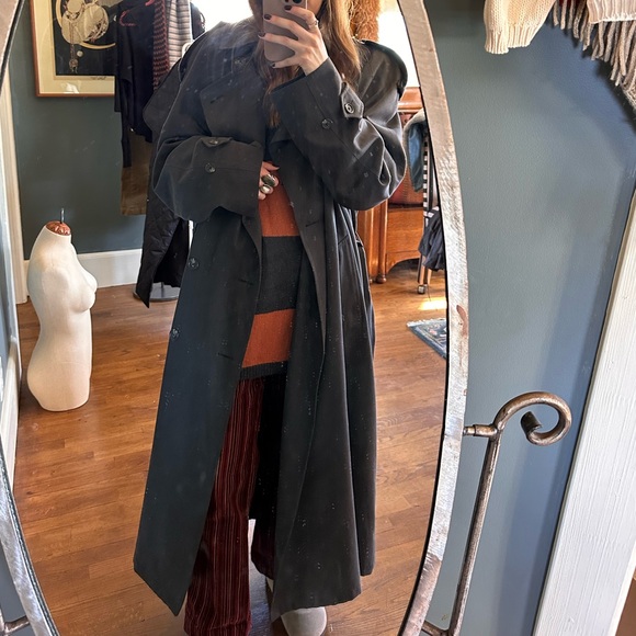 Vintage Christian Dior Le connoisseur Trench double breasted Coat Overcoat 40L - Picture 7 of 16